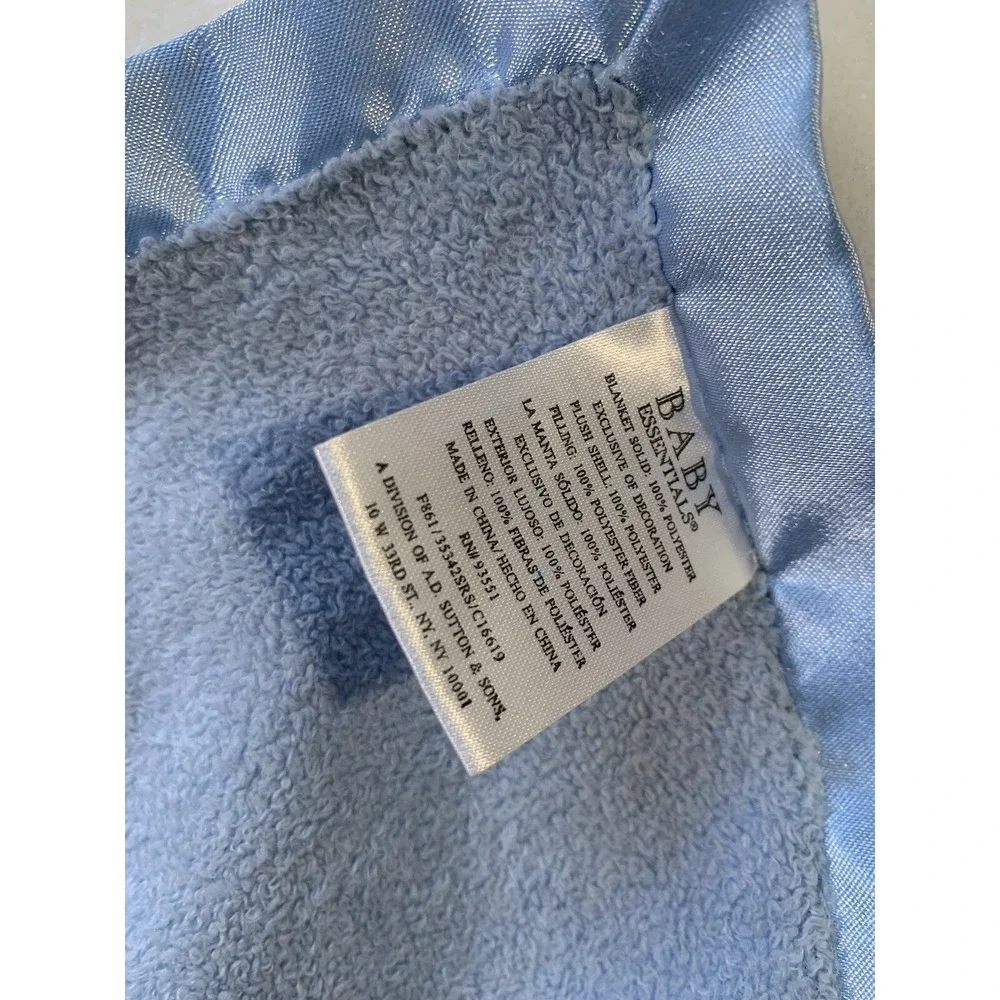 Baby Essentials Blue Puppy‎ Lovey Sailboat Security Blanket Satin Trim RARE NWOT
